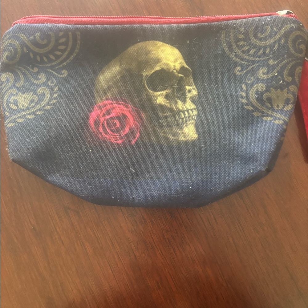 Skullistic Navy Blue Cosmetic Pouch